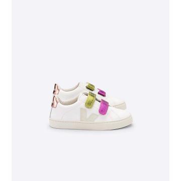 Kids' Veja ESPLAR LEATHER Sneakers Multicolor | ZA 817WNB